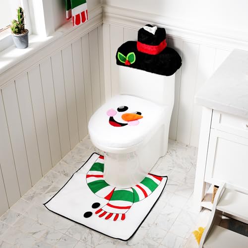2 Set 5 Pieces Christmas Theme Bathroom Decoration Set S888289