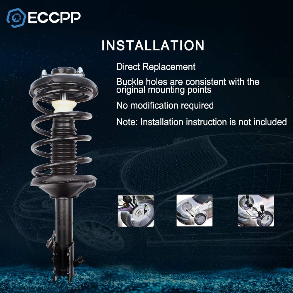 Complete Struts Spring Assembly Front Shock Absorber Set of 2 Q82820