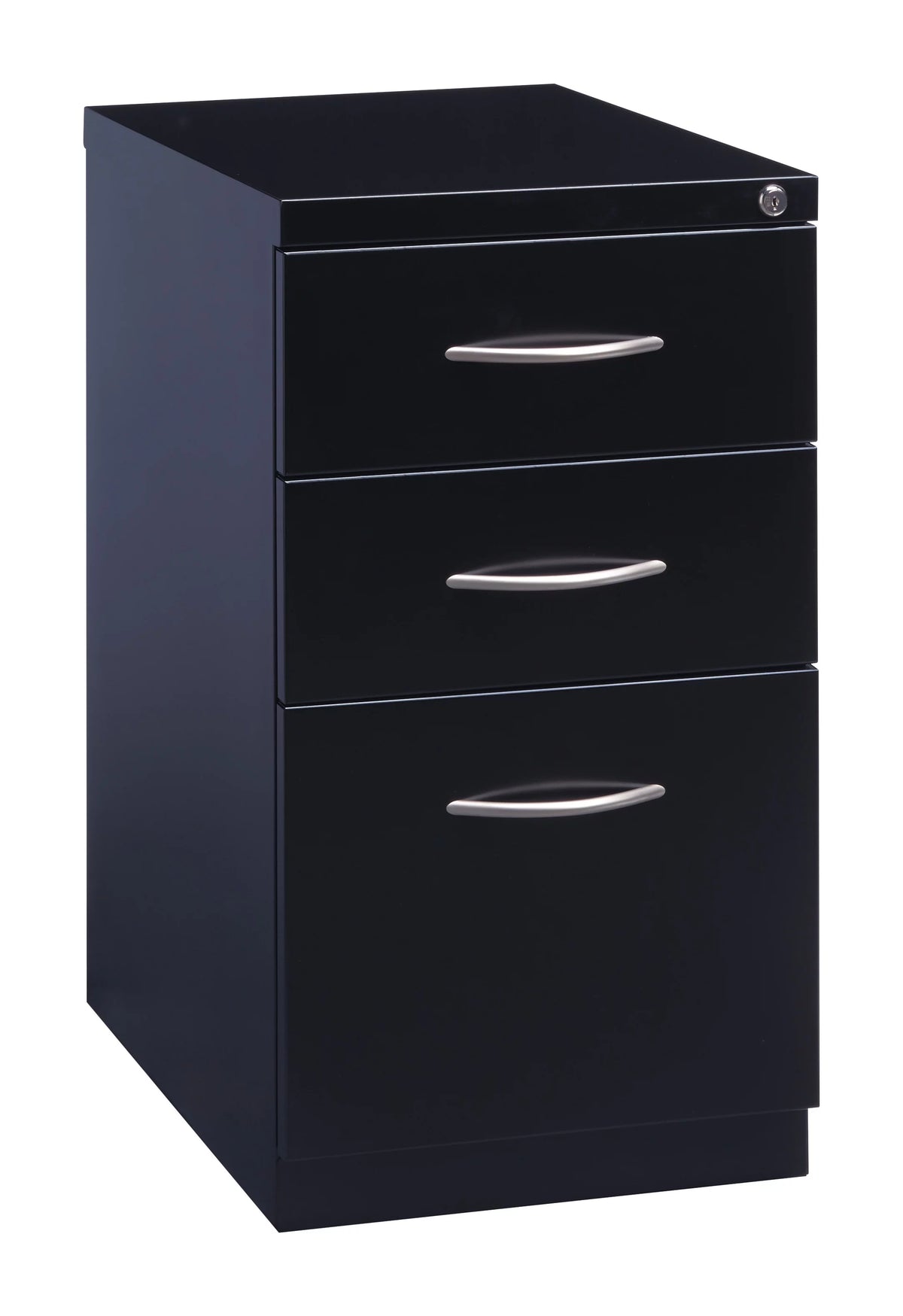 23" Deep Mobile Pedestal File Cabinet 3 Drawer Black E730798