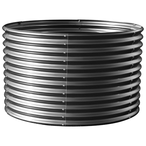 8x4x3ft Oval Galvanized Raised Garden Bed T8302