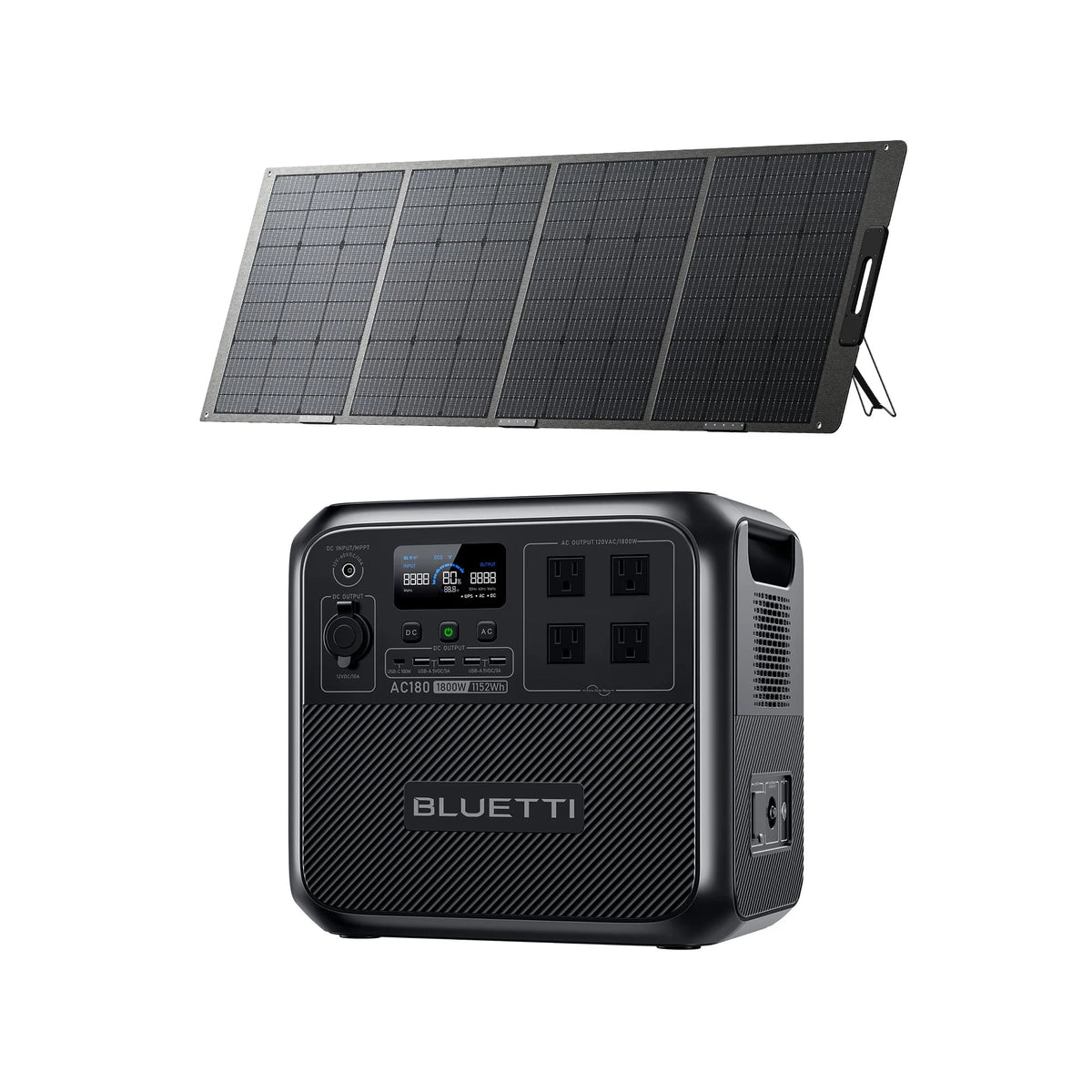 1152Wh LiFePO4 Portable Power Station with 200W Solar Panel L260