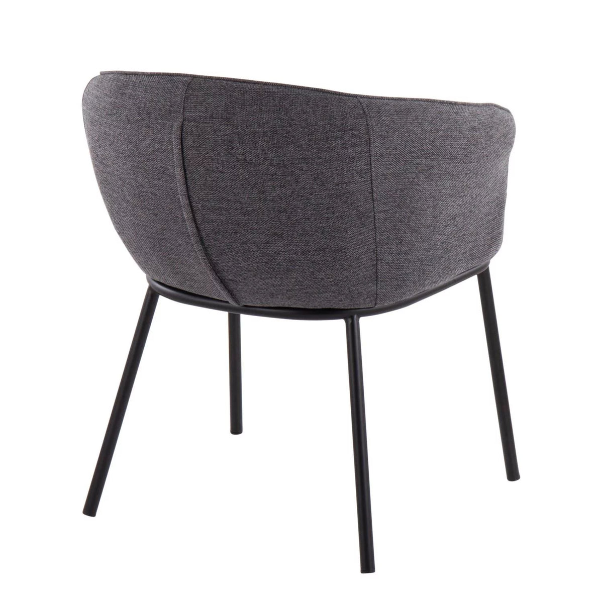 Black Steel and Charcoal Fabric Chair A157198