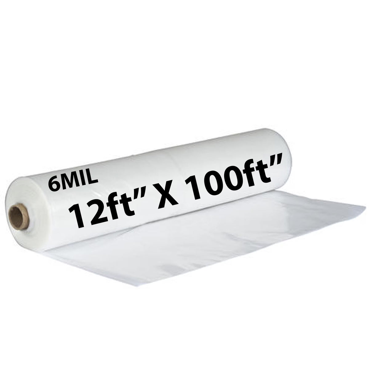 6Mil Clear LDPE Plastic Sheeting Tarp (12ft x 100ft) C258