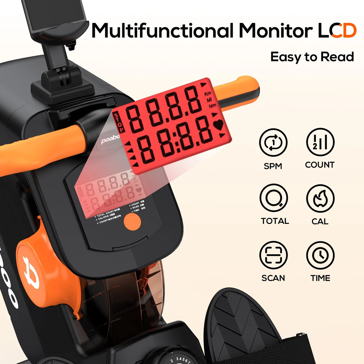 Foldable Magnetic Rowing Machine 8 Level Resistance R683067