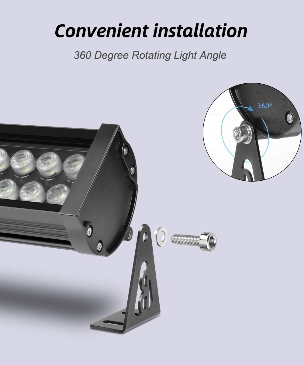72W LED Wall Washer Lights, 5000K Daylight White Linear Strip Light, 3.2ft, 120V, IP65 Waterproof O15134