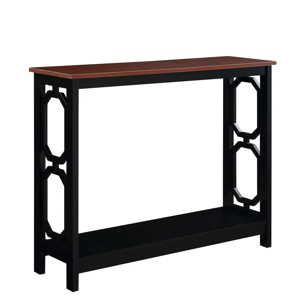 Cherry Top Black Console Table Z4819