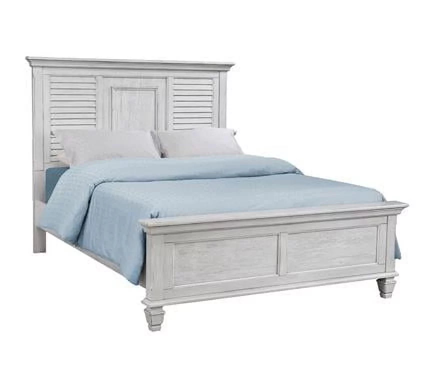 California King Panel Bed Antique White D95608