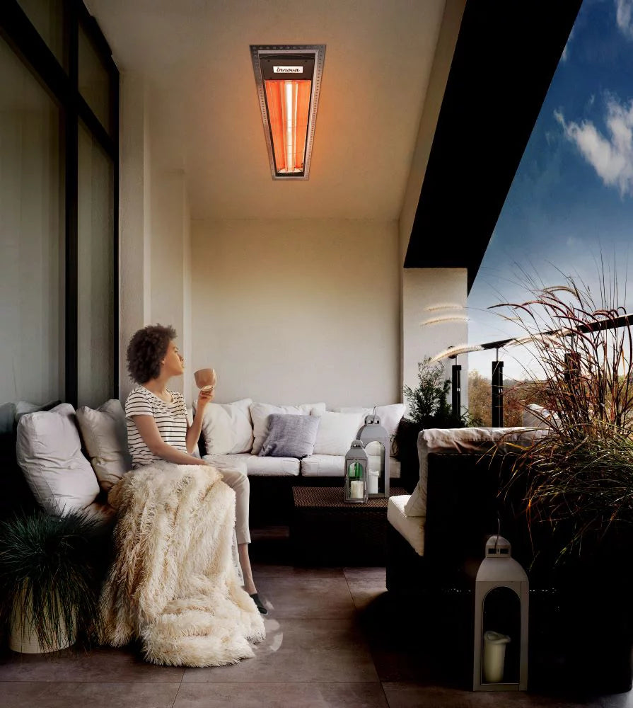 4000 Watt Electric Infrared Dual Element Heater Black Finish R49943