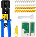 RJ45 Crimp Tool Kit with Connectors and Cutter A946638