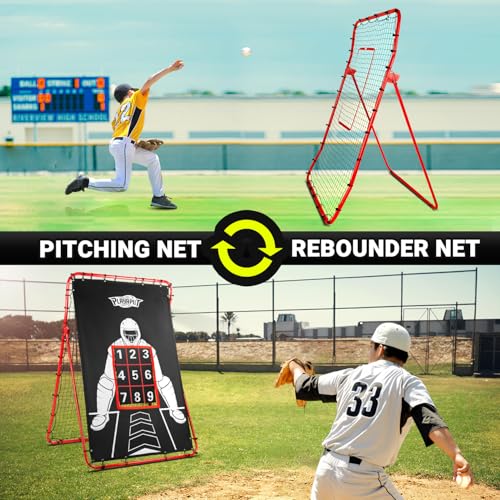 Adjustable Baseball Rebounder Net with Strike Zone Q7684