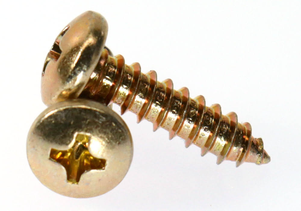 8-18 x 1/2 Sheet Metal Screw Phillips Pan Head Type AB Low Carbon Steel Yellow Zinc Plated Pk 10000 C561