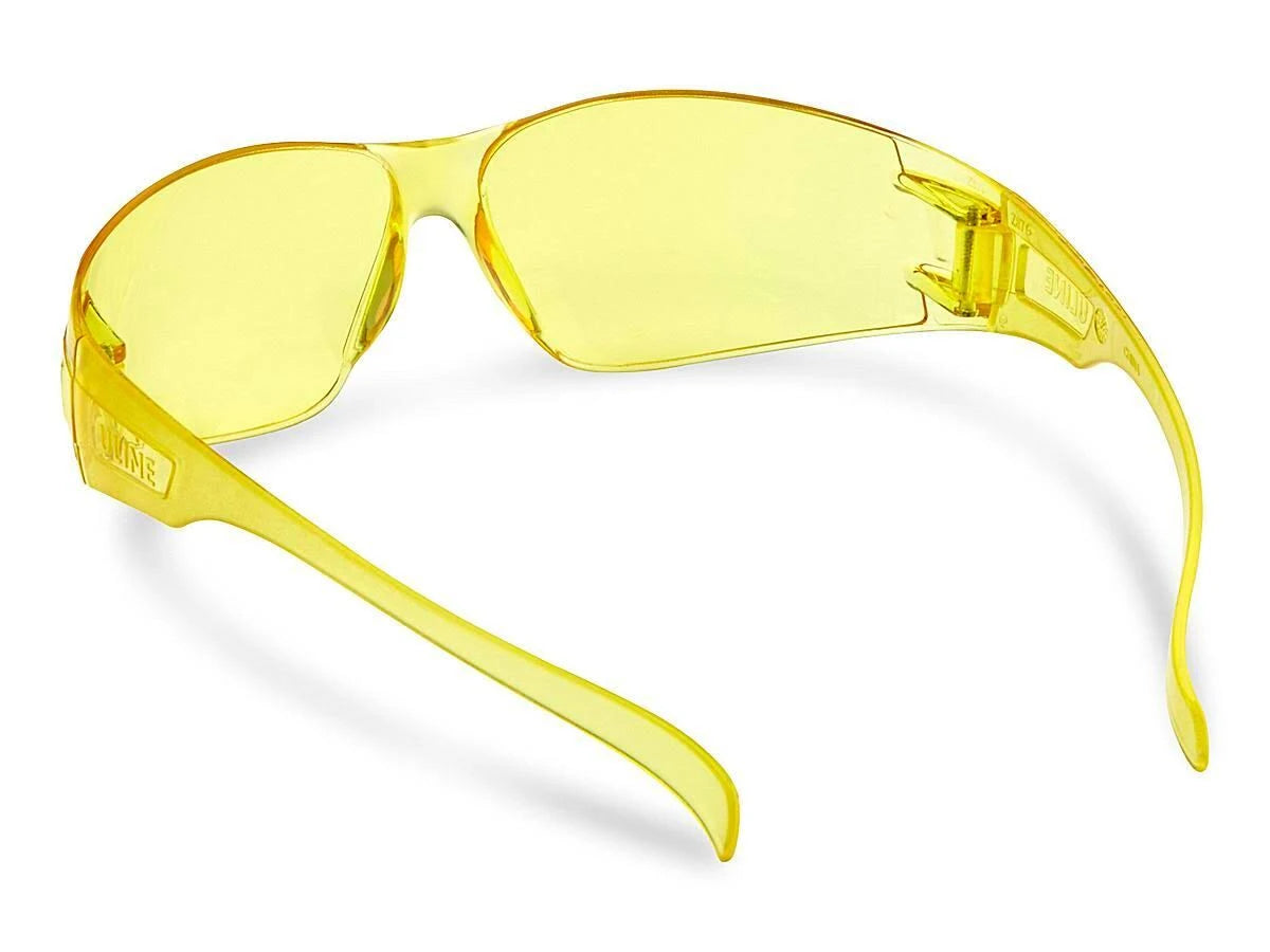Amber Wraparound Safety Glasses, Qty of 12 Q319