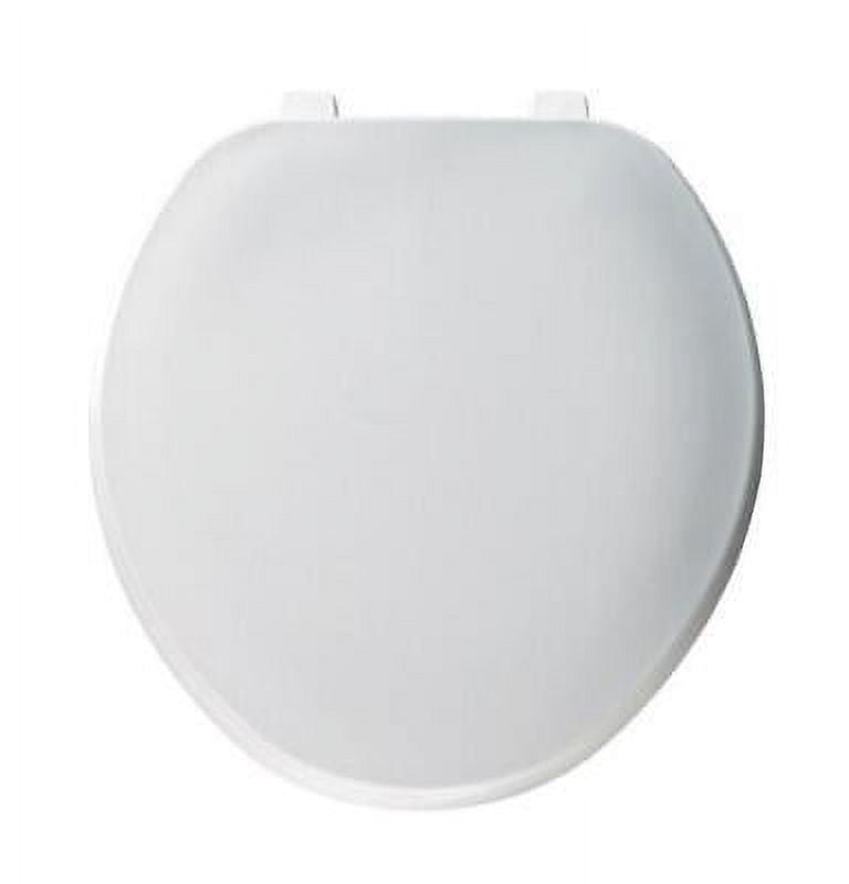 Elongated White Plastic Toilet Seat T5462