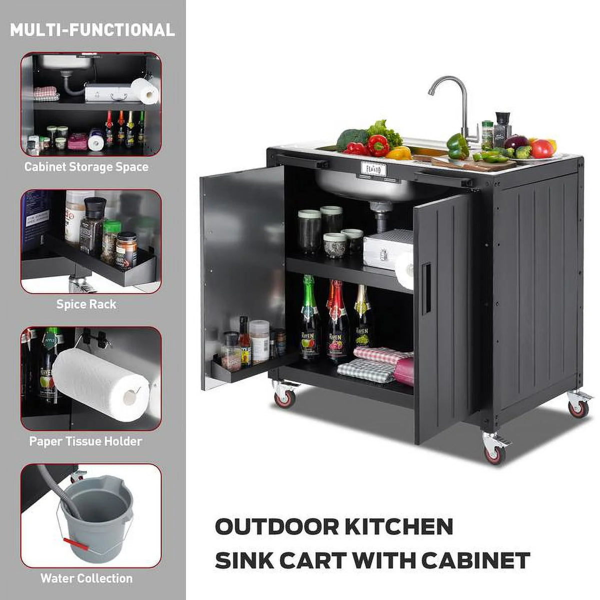 Freestanding Utility Sink with Storage Cabinet G88720
