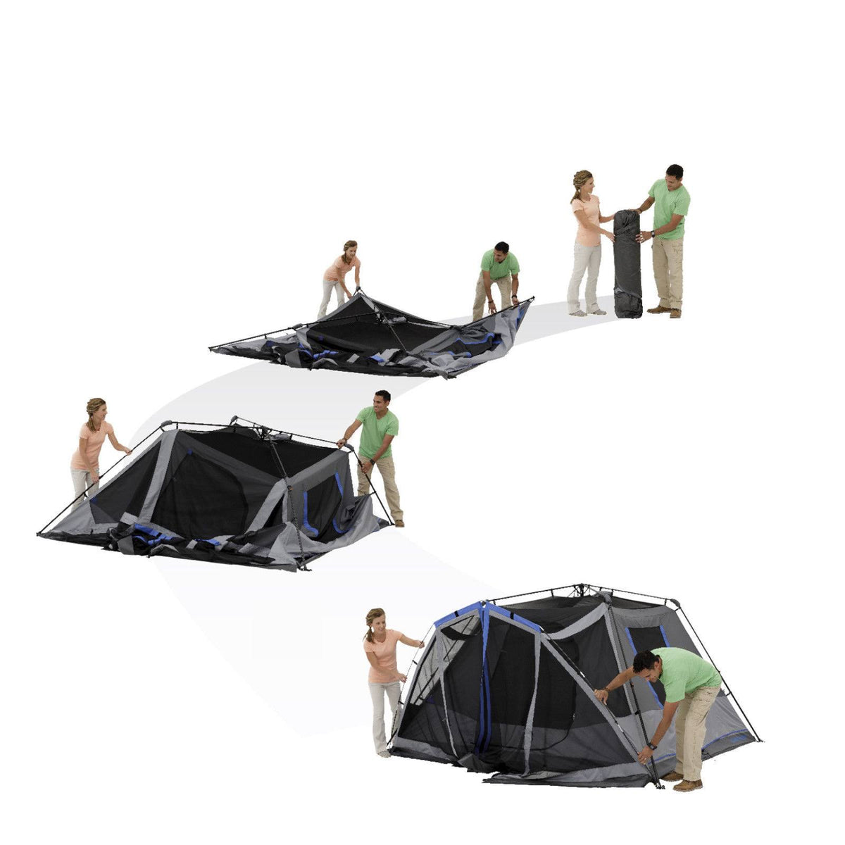 6-Person Instant Cabin Tent with Light W933