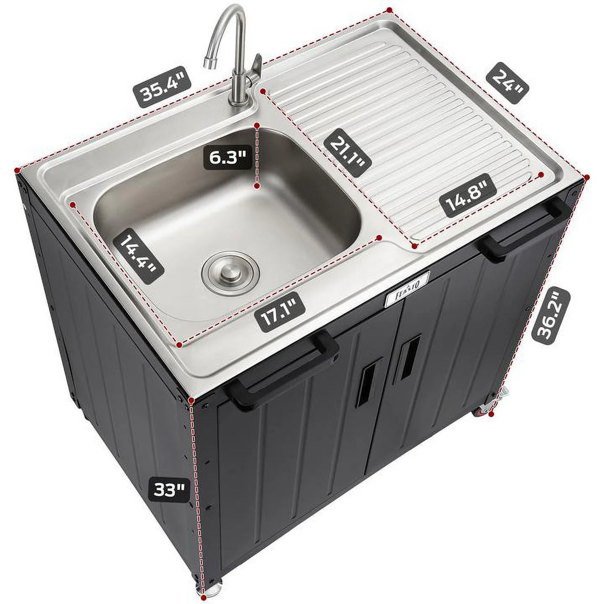 Freestanding Utility Sink with Storage Cabinet G88720