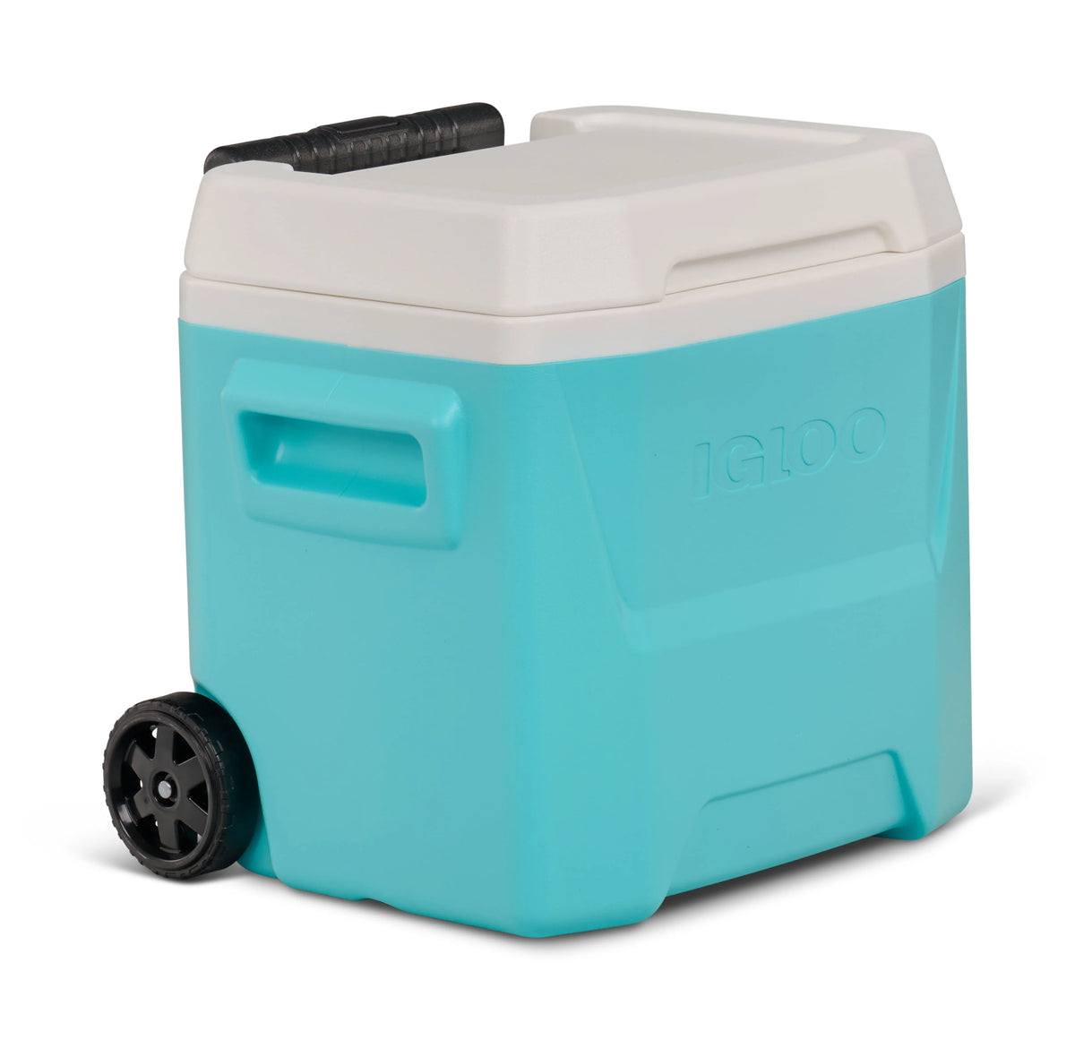 16 QT. Aquamarine Hard Sided Roller Cooler X657475