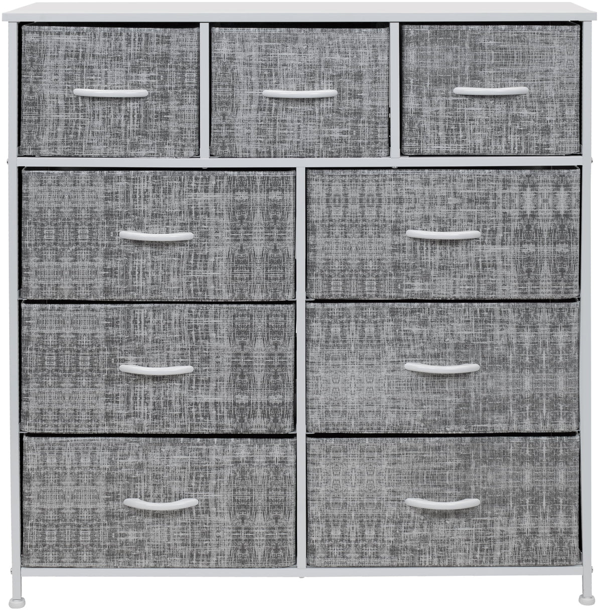 9 Drawer Fabric Dresser with Steel Frame O8474