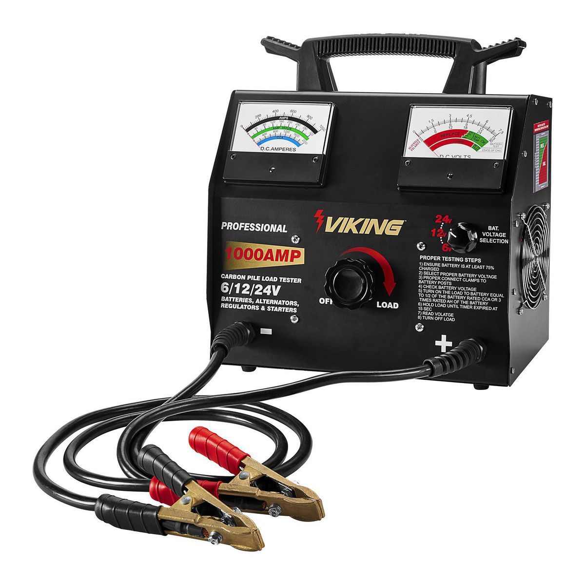1000 Amp 6/12/24V Battery and System Load Tester Q6680