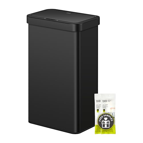 Brushed Stainless Steel Touchless Motion Sensor Trash Can, 50 Liter S3169