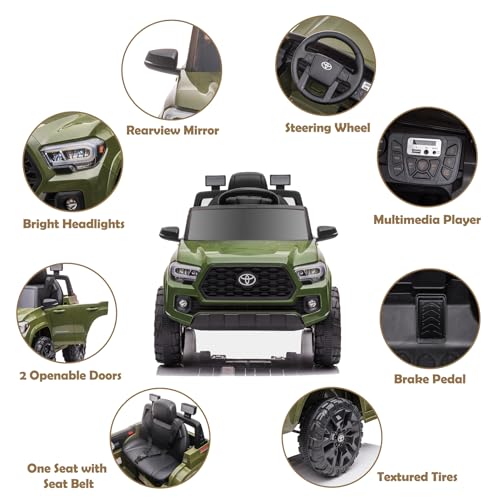12V Black Kids Ride on Truck with Remote Control V713