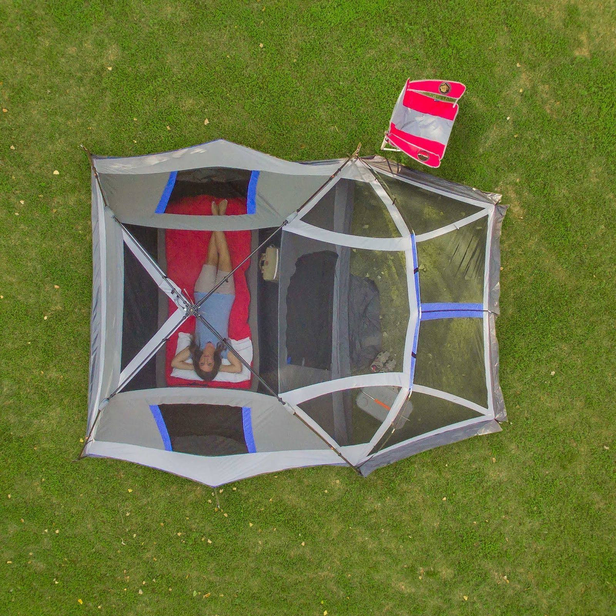 6-Person Instant Cabin Tent with Light W933