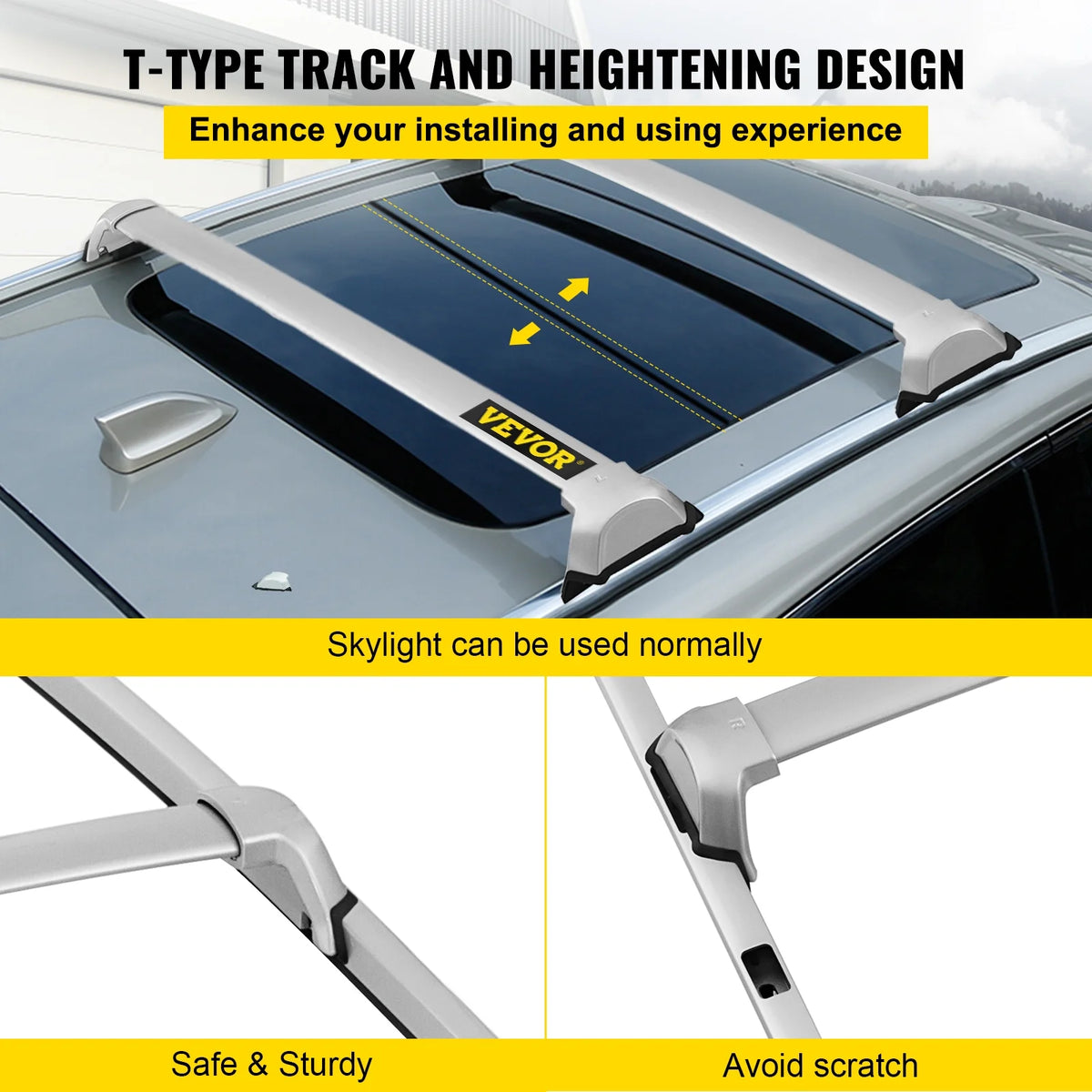 4 Pcs Aluminum Alloy Roof Rack Crossbars for Honda CR-V 2017-2020 G6398