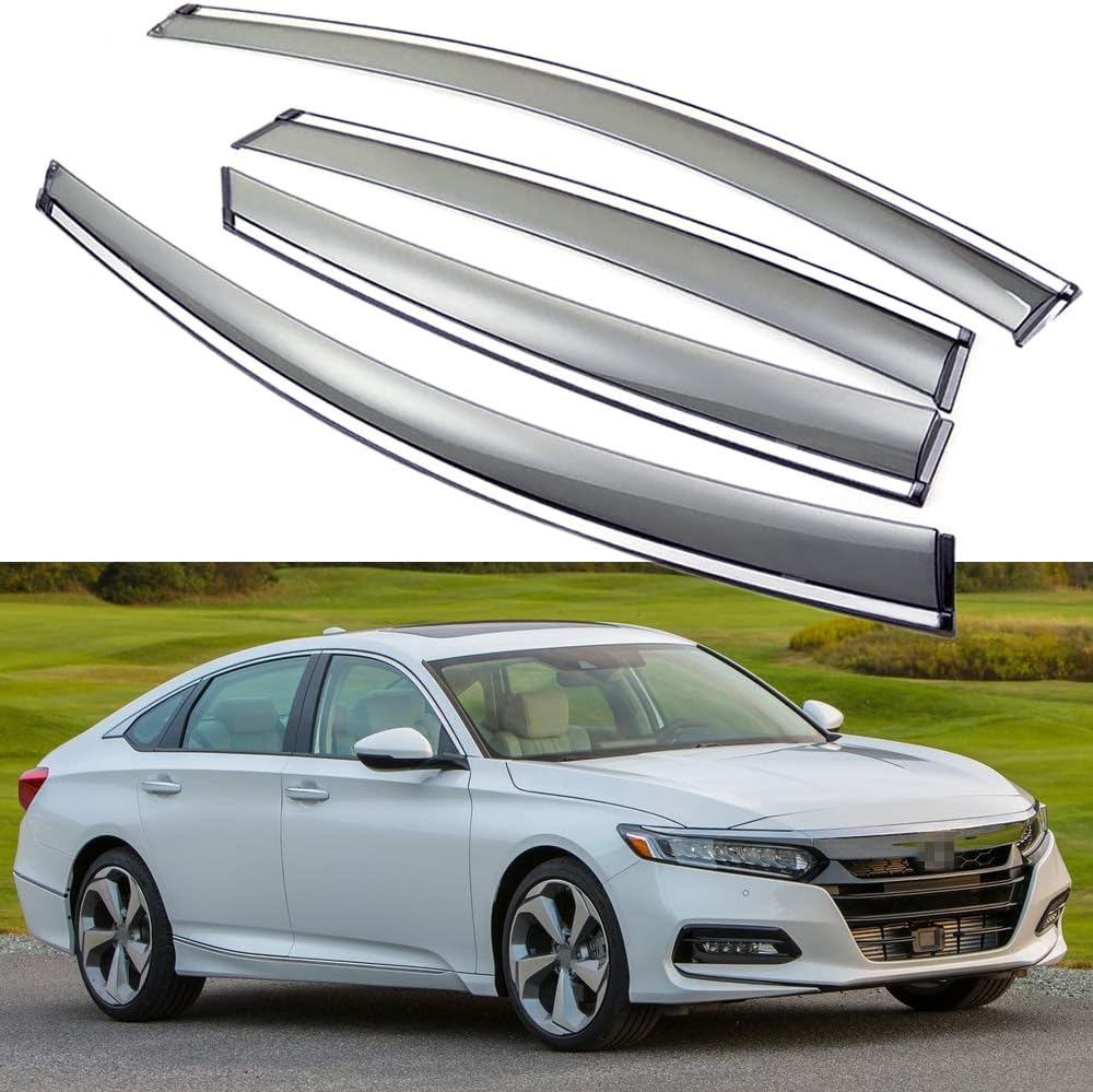 Car Window Visor Vent Shade Deflector Sun/Rain Guards X42399