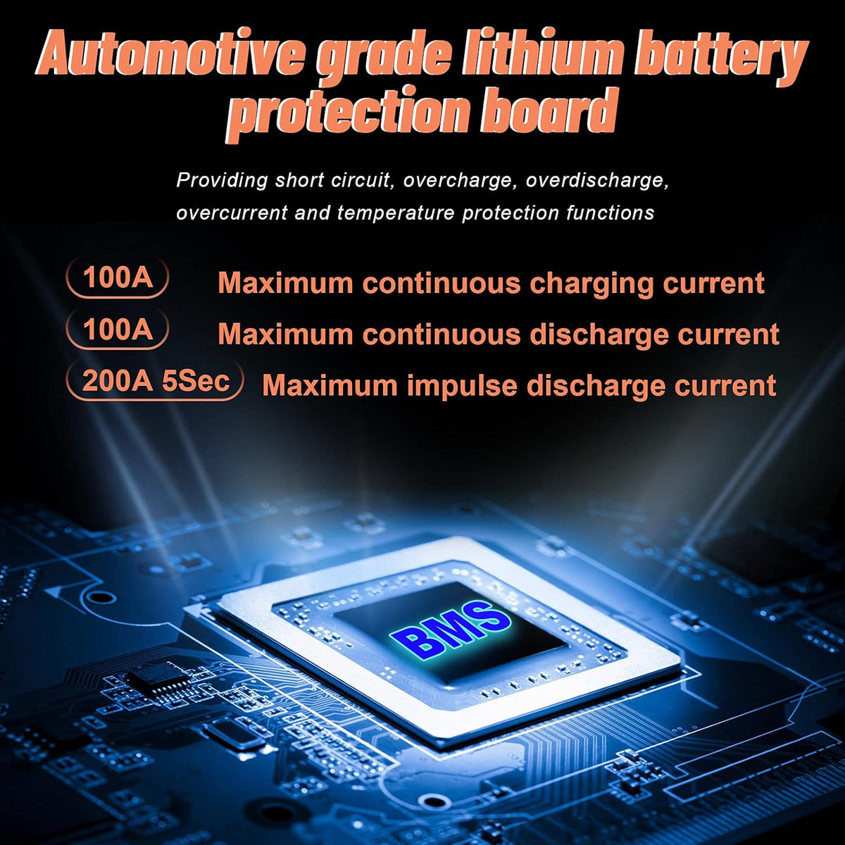 2 Pack 12V 100Ah LiFePO4 Deep Cycle Rechargeable Battery with 100A BMS O1926