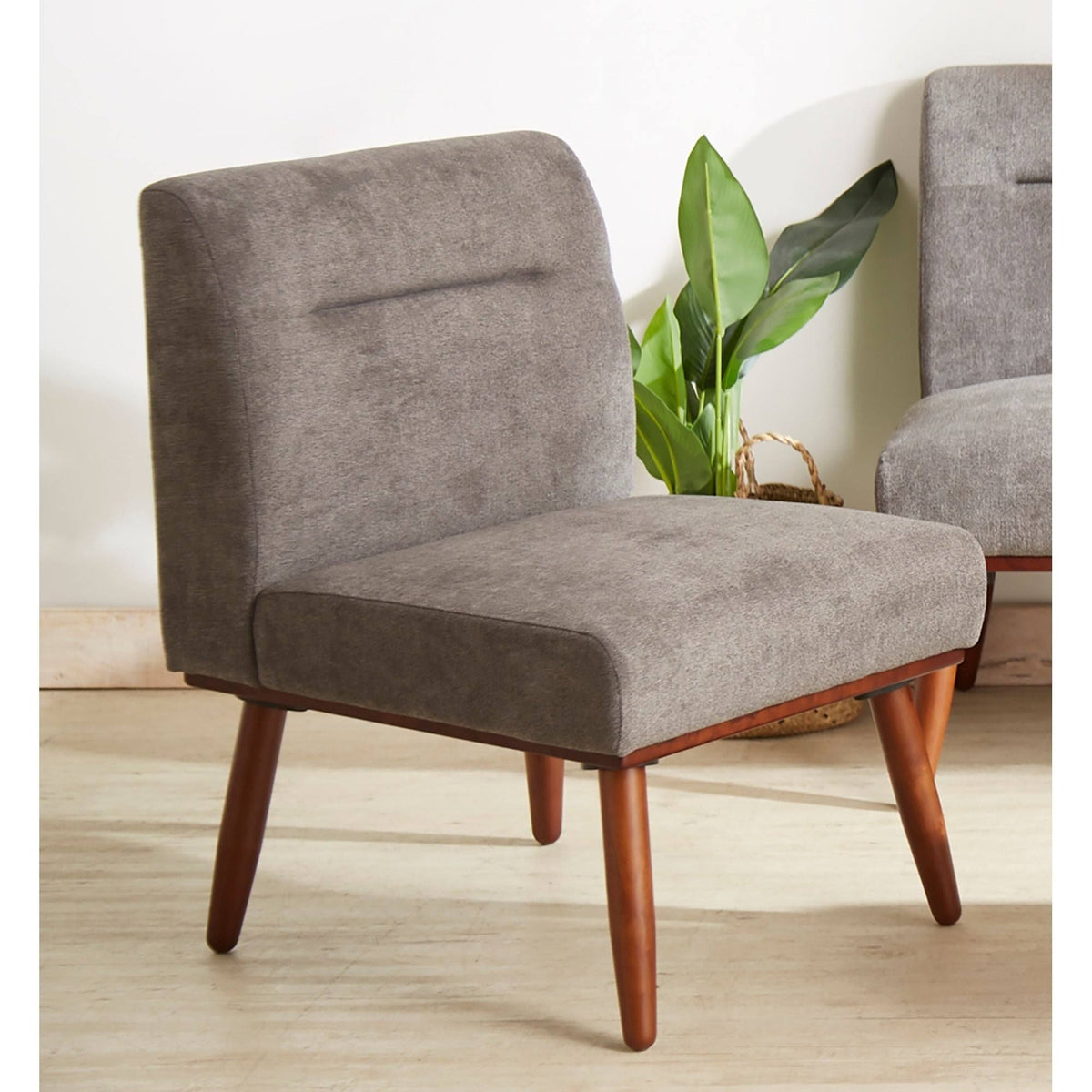 Mid Century All Wood Sectional 1 Seater Sofa A859796