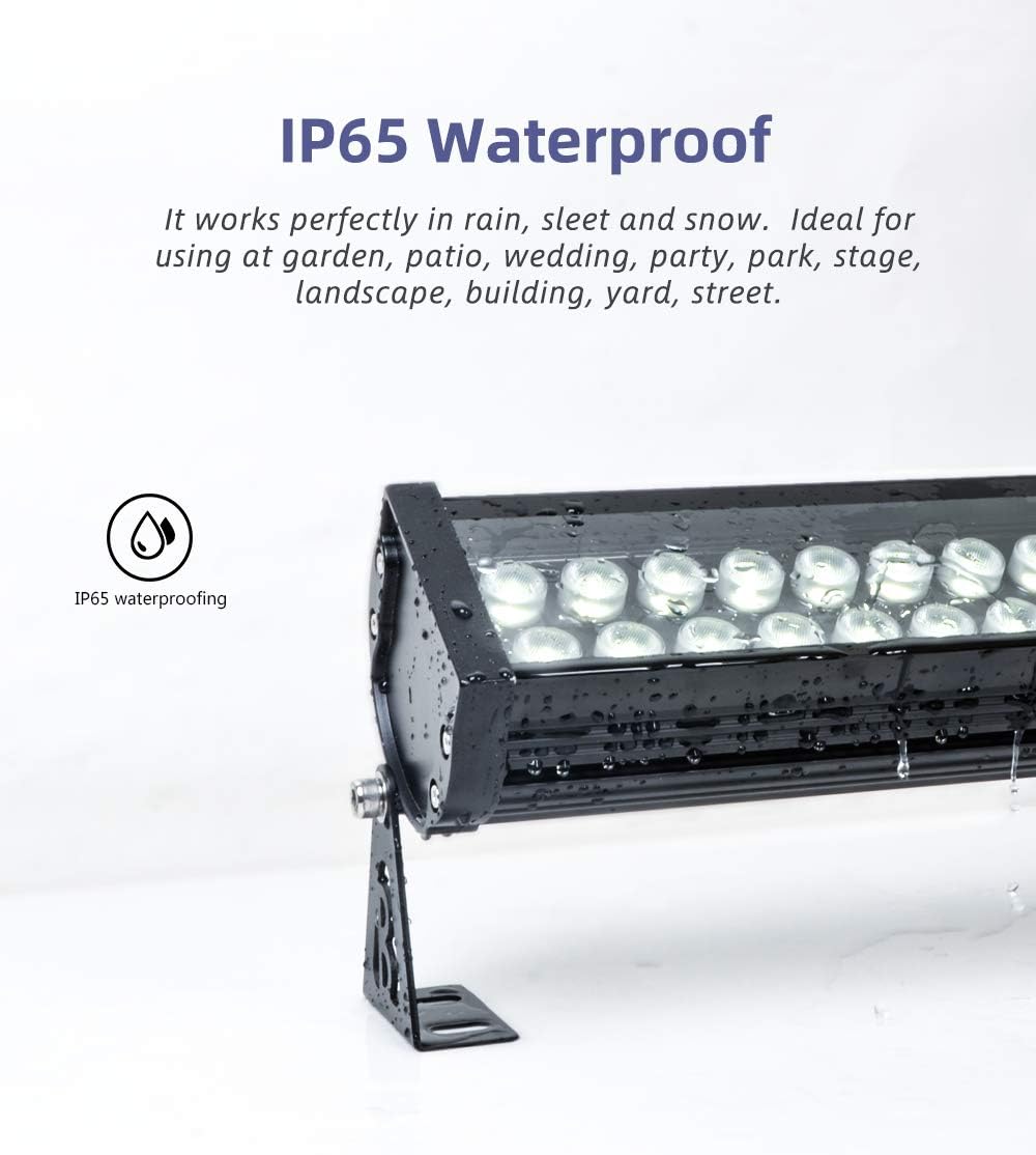 72W LED Wall Washer Lights, 5000K Daylight White Linear Strip Light, 3.2ft, 120V, IP65 Waterproof O15134