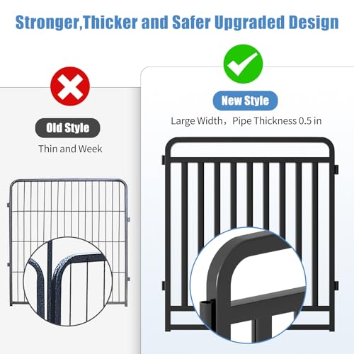 32 Inch 16 Panels Foldable Metal Dog Playpen with Doors H418