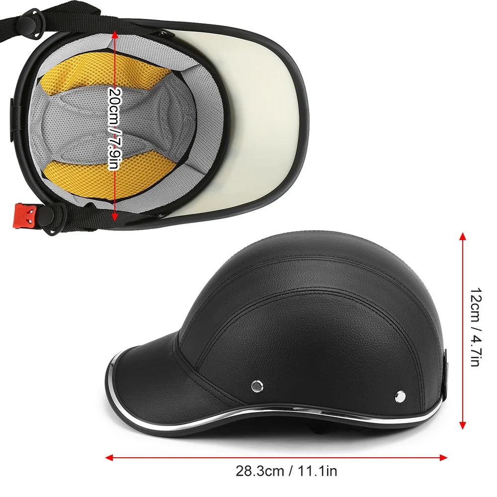 Cycling Safety Helmet Baseball Hat for Motorcycle Bike Scooter J848