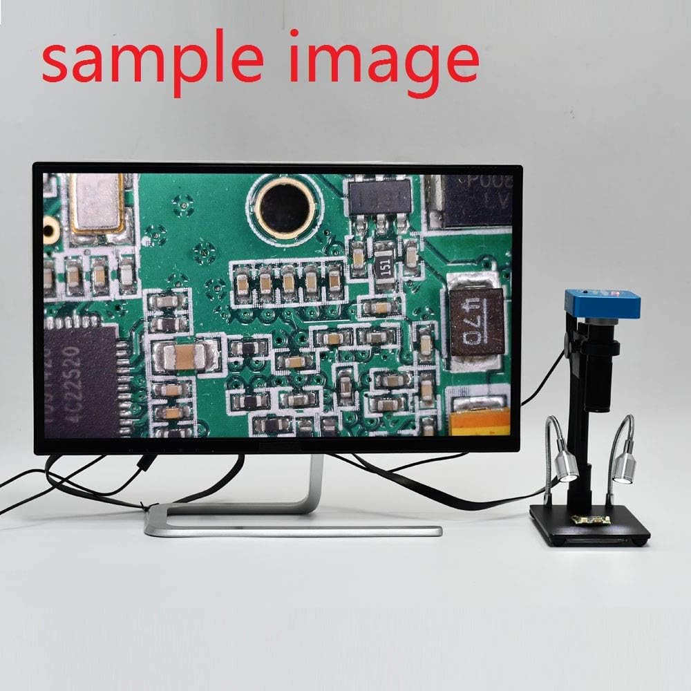 34MP 2K 1080P 60FPS Full HD HDMI USB Digital Video Microscope Camera with 150X Zoom C-Mount Lens and Adjustable Illumination F210