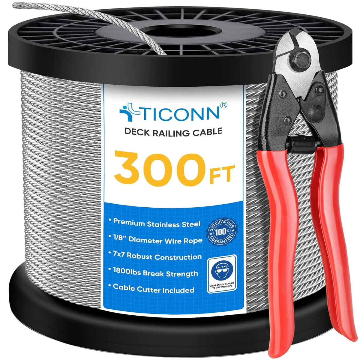 1/8 300ft Stainless Steel Wire Rope Aircraft Cable T943