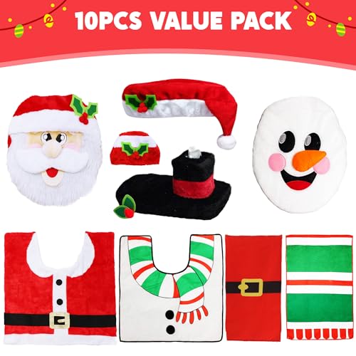 2 Set 5 Pieces Christmas Theme Bathroom Decoration Set S888289