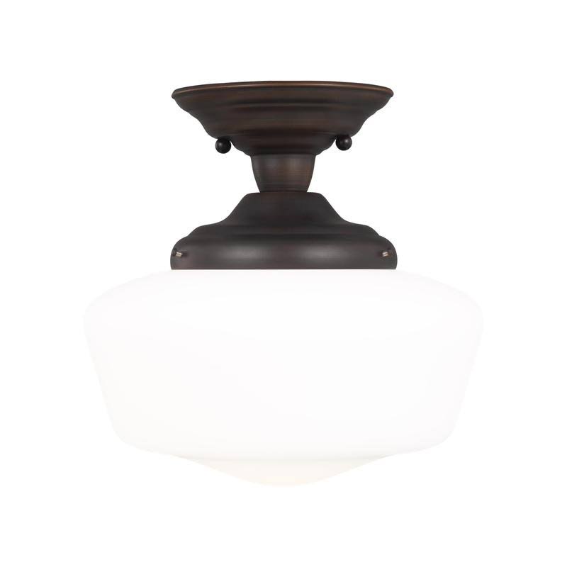 Chrome Semi Flush Mount Light Y916