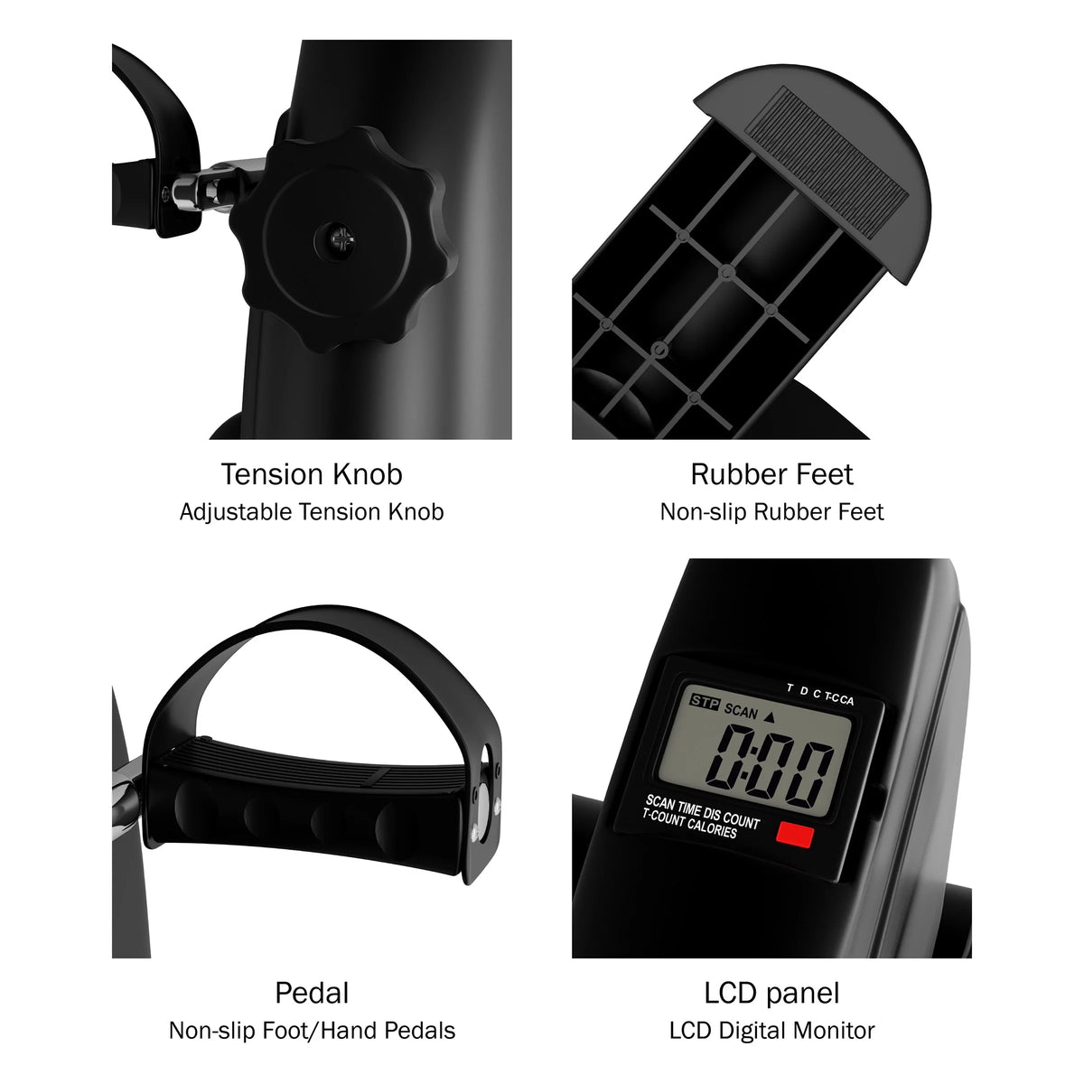 Under Desk Bike and Pedal Exerciser with Calorie Counter H293914