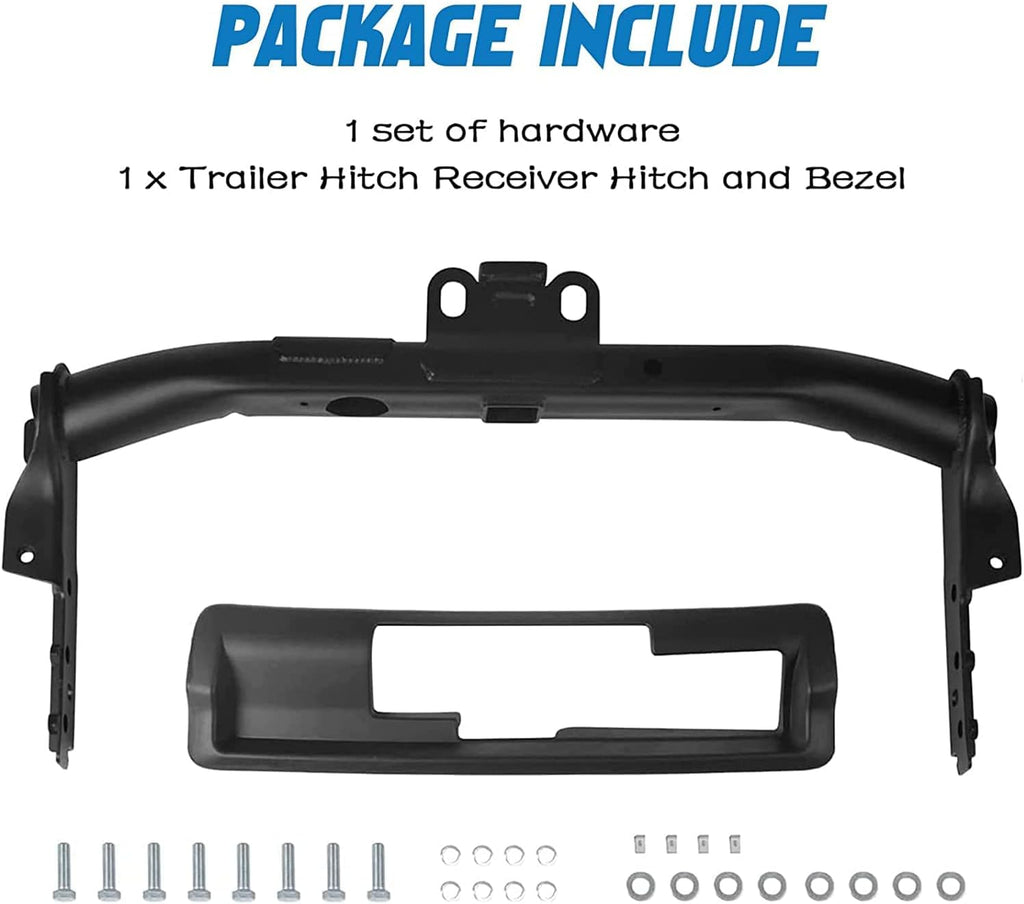 Hitch Receiver and Bezel Class IV Trailer Tow Hitch Receiver 2 Packages F3159