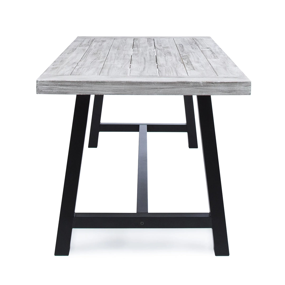 Light Grey Acacia Wood Rectangular Dining Table X689