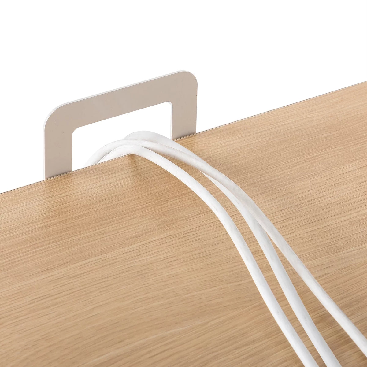 Cream L-Shaped Corner Desk D7806