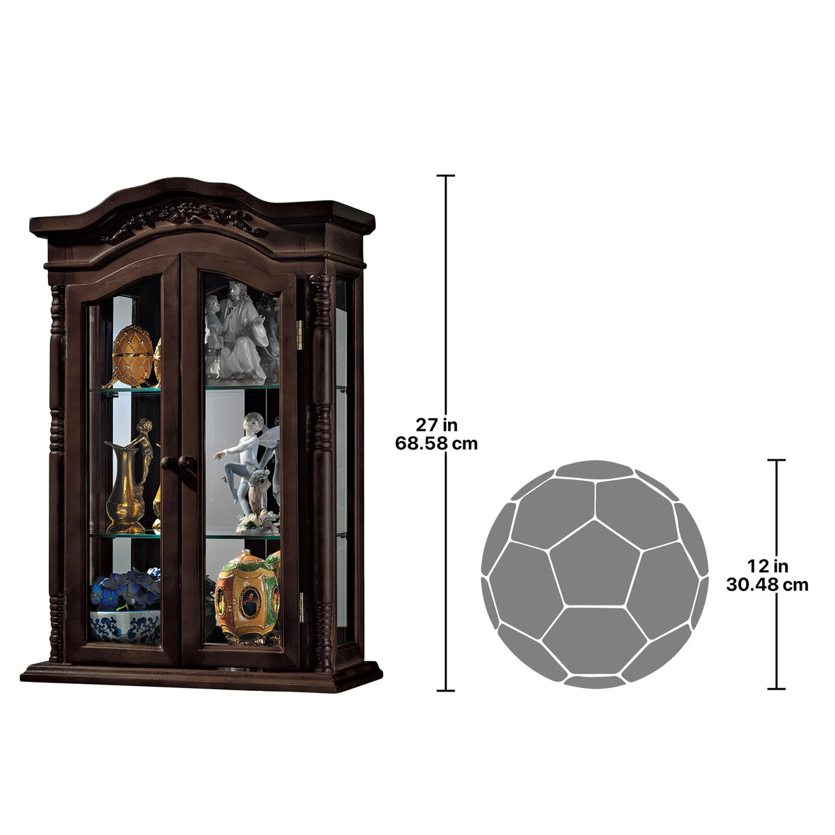 Hardwood Wall Curio Cabinet P531122