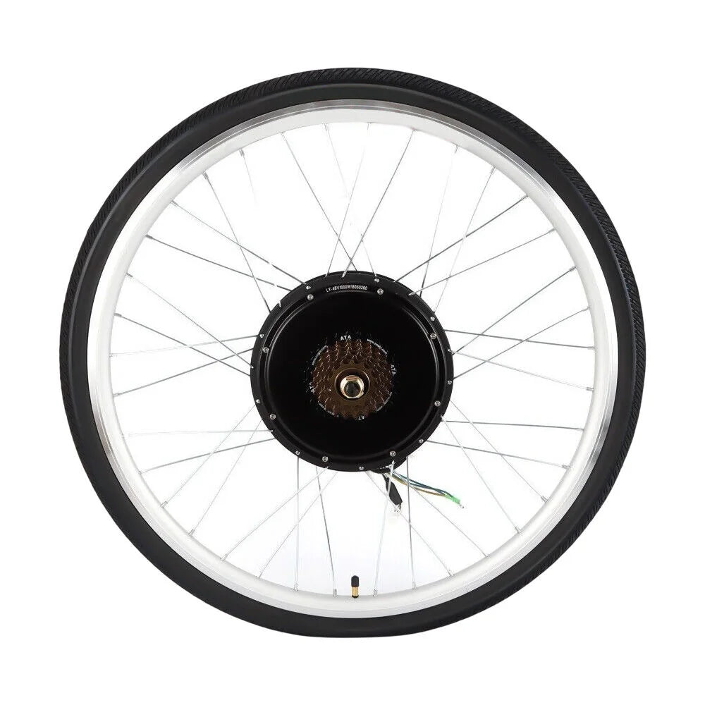 28'' Electric Bicycle Conversion Rear Wheel Kit Bike Motor 48V 1000W E476