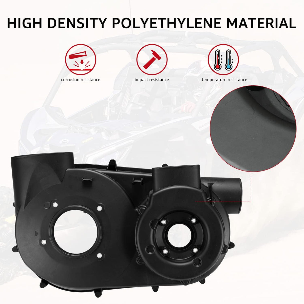 Inner Clutch Variator Cover CVT Air Guide Transmission Housing for Can Am Maverick X3 K399