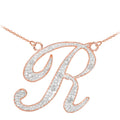 18" Diamond Initial Necklace D721202