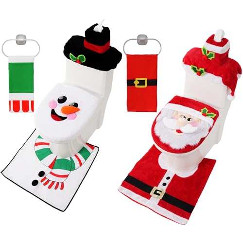2 Set 5 Pieces Christmas Theme Bathroom Decoration Set S888289