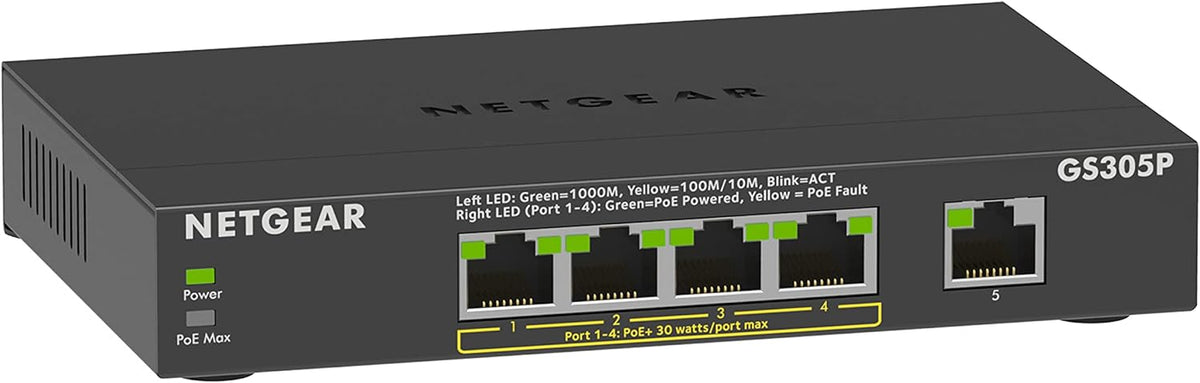 16-Port PoE Gigabit Ethernet Plus Switch with 15 x PoE+ @ 180W, 1 x 1G SFP Port E55565