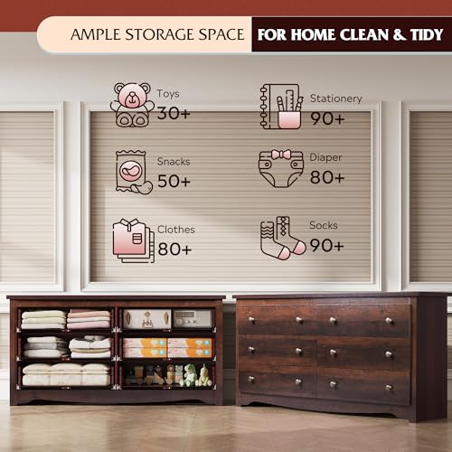 Black 5 Drawer Wood Dresser U93580