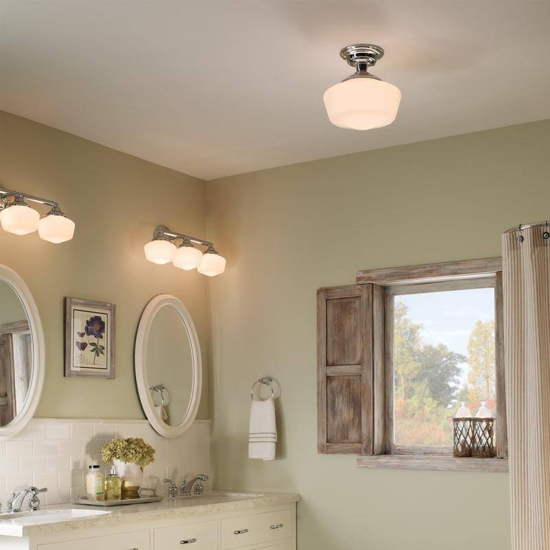 Chrome Semi Flush Mount Light Y916