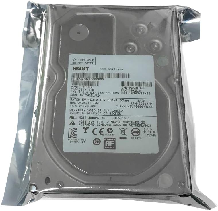 4TB 7200RPM SATA 6.0Gb/s 64MB Cache 3.5inch Internal Hard Drive Pack of 2 R715269